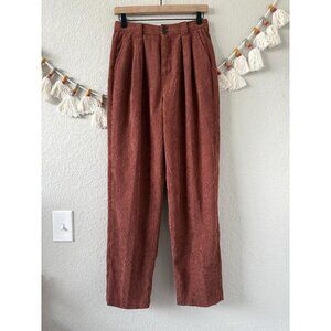 Madewell Corduroy High Rise Tapered Pants Dusty Redwood Baggy Boho Preppy 2